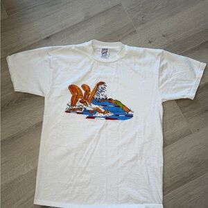 Vintage 80s 90s Jerzees Swimming Graphic Tee Made in USA M
